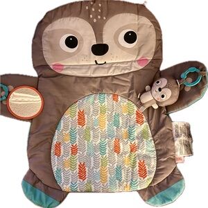 Sloth Baby Play Mat - Soft Plush Tummy Time Mat | Nursery Floor Pad